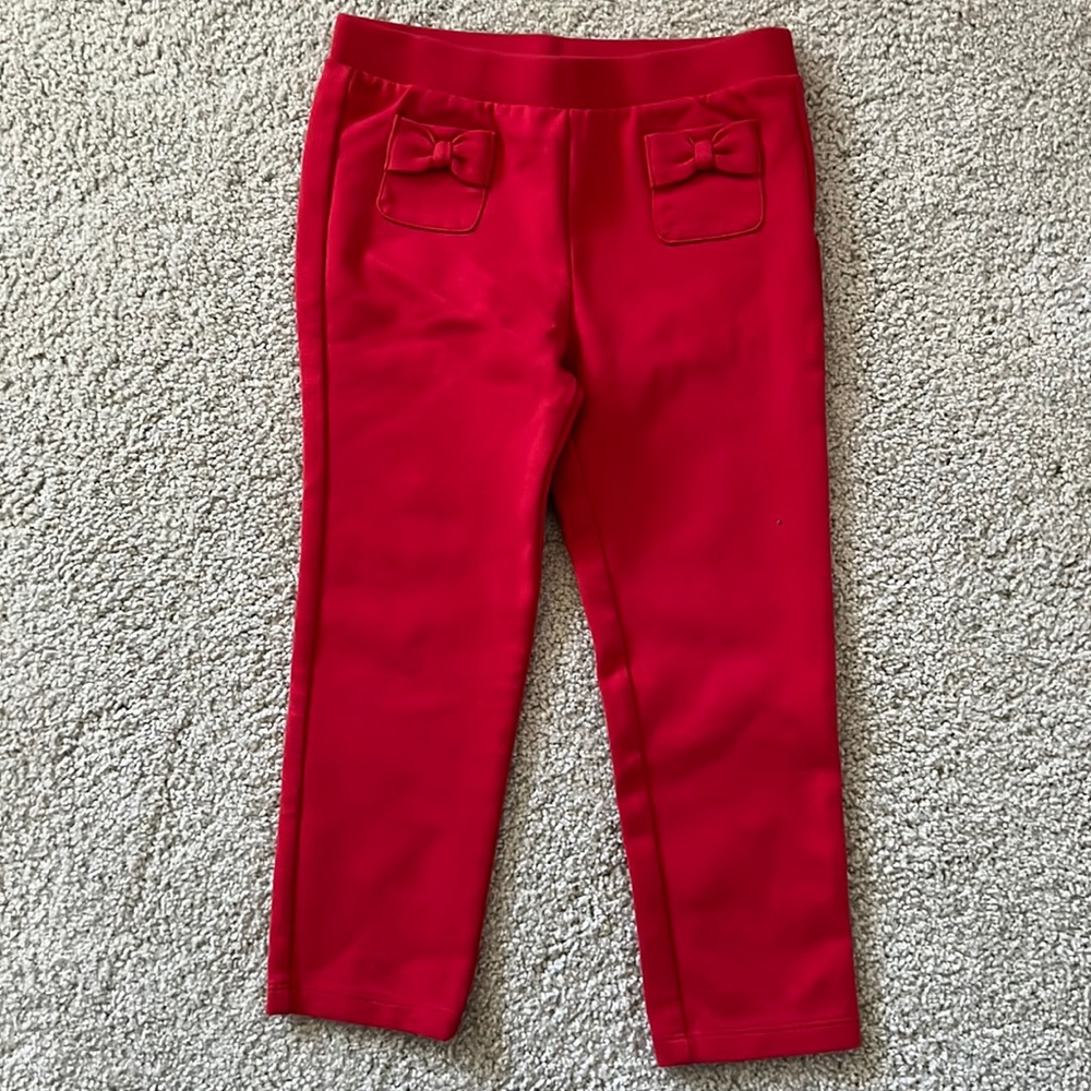 Baby Gap Red Scuba Pants with Bow Detail in Sz 4T